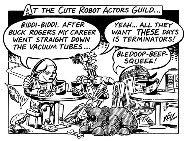 Cartoon: At the cute robot actors guild