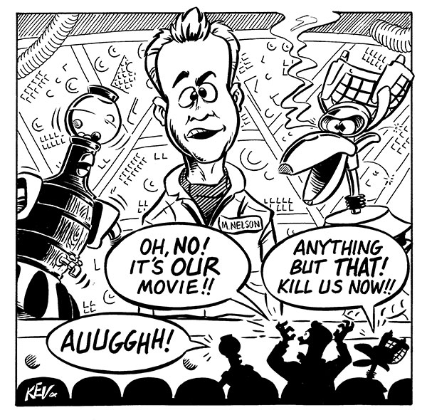Cartoon of "Mystery Science Theater 3000: The Movie"